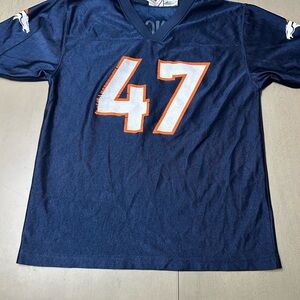 Vintage Denver Broncos #47 John Lynch Navy Blue NFL Players Jersey boys large